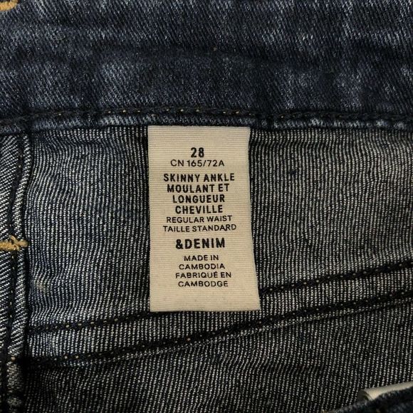 HM &Denim Skinny Jeans Blue Womens Pants Size 28 - Picture 5 of 6